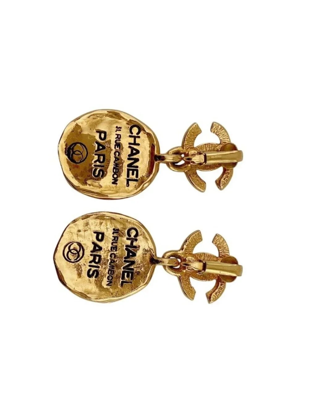 Chanel 31 Rue Cambon Earrings Gold